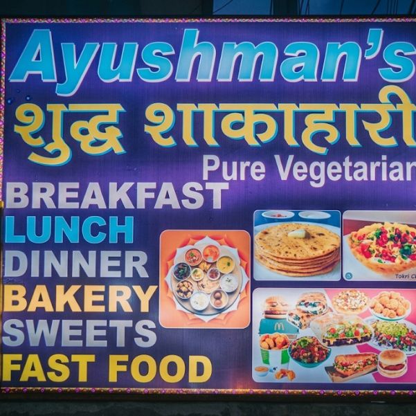 Which parts of Manali are easiest for pure veg food?
