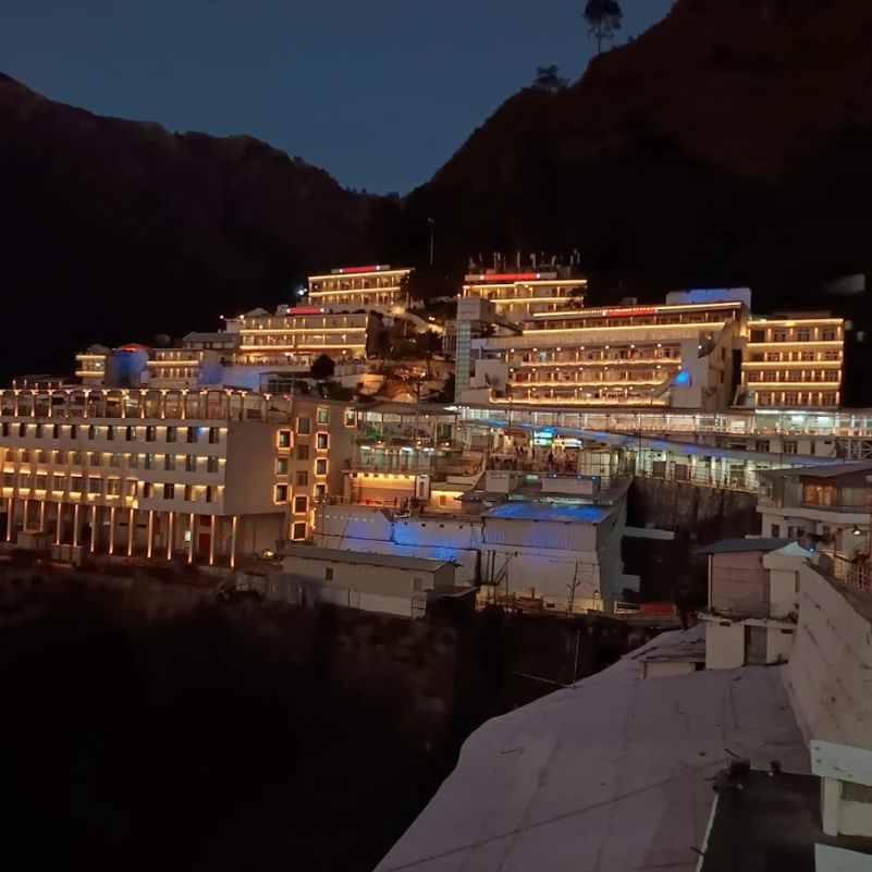 Scenic pilgrimage route leading to Mata Vaishno Devi Bhawan.jpg