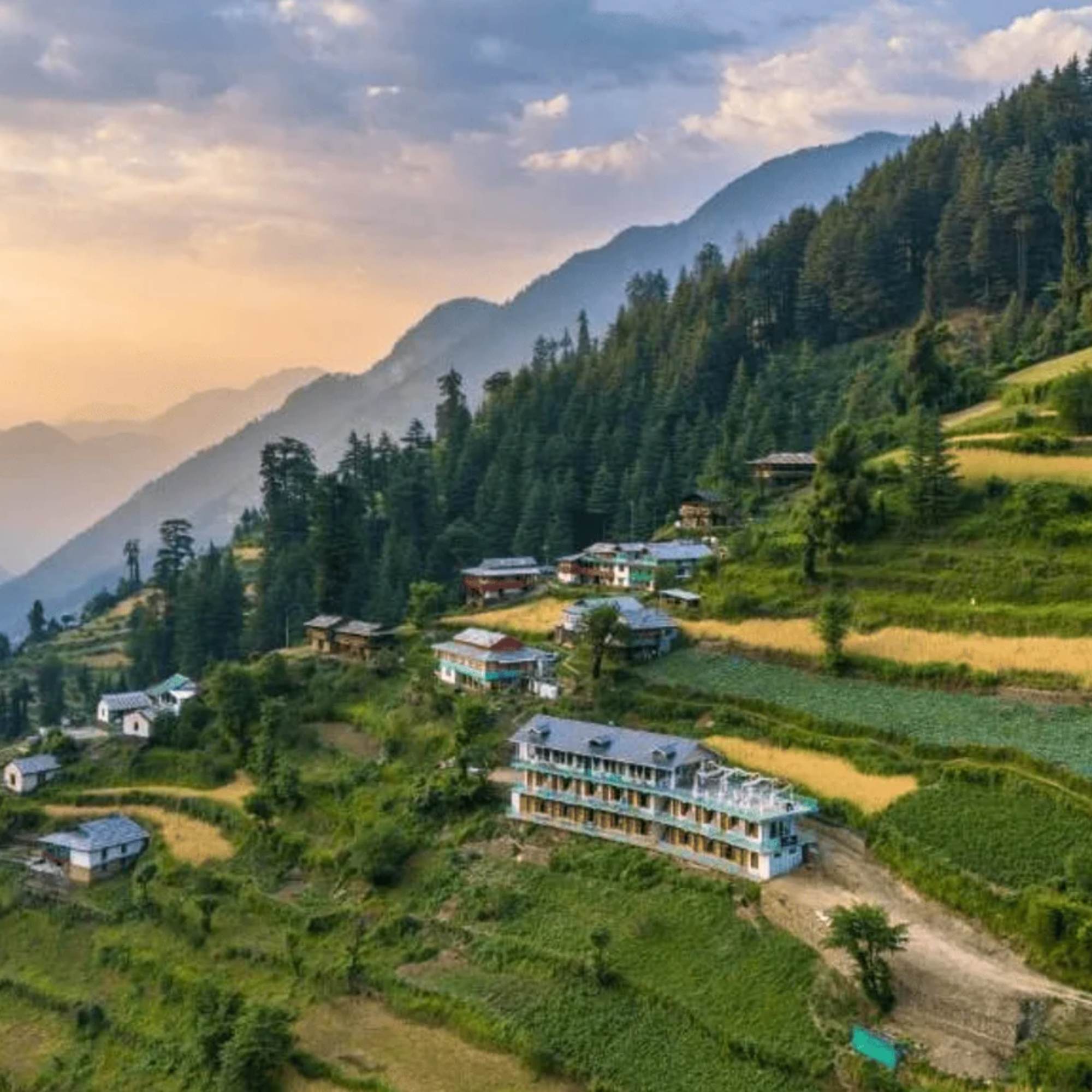 Shoja and lower Tirthan Valley