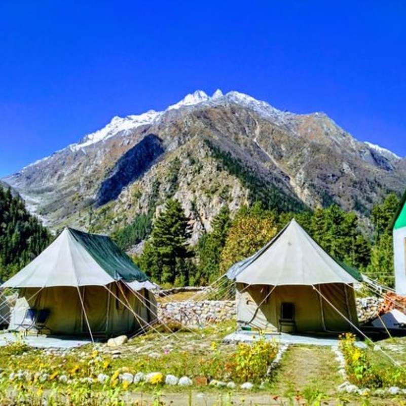 Mastrang village in Kinnaur with mountain backdrop