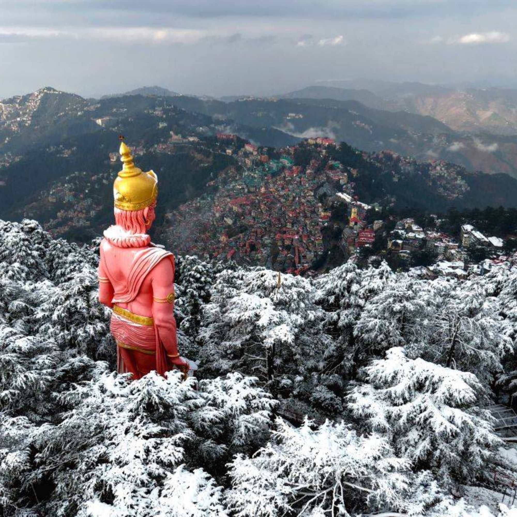 Scenic view from Jakhu Temple overlooking Shimla city.jpg