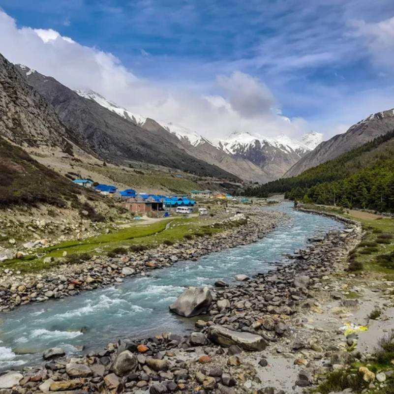 Chitkul village in the upper Baspa Valley