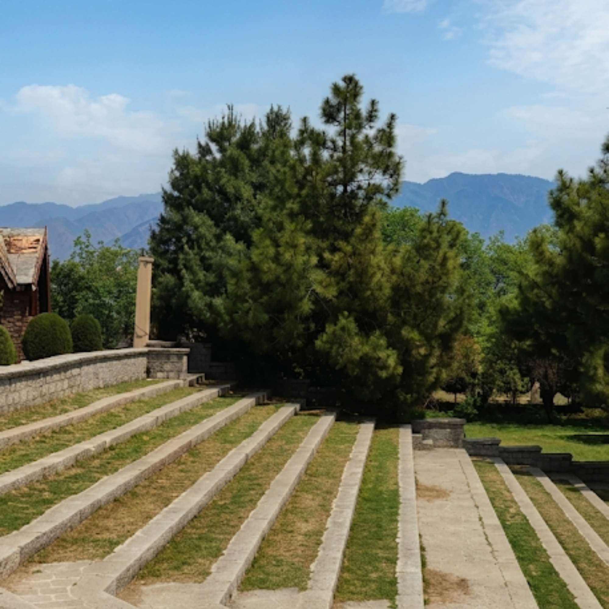 Wide view over Srinagar and Dal Lake from the Shankaracharya Temple hilltop