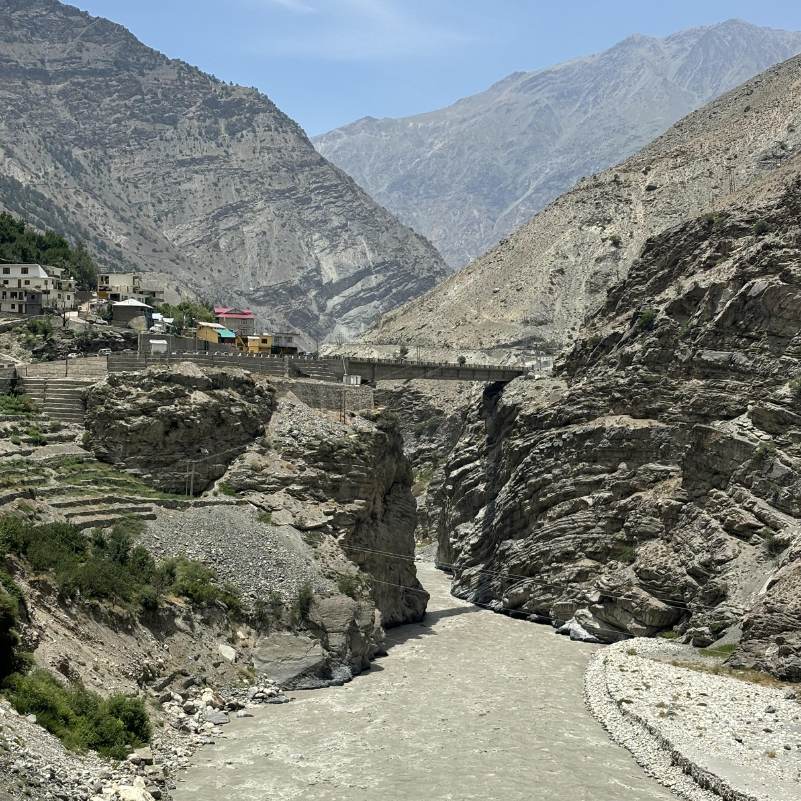 Mountain scenery around Roghi Village in Kinnaur