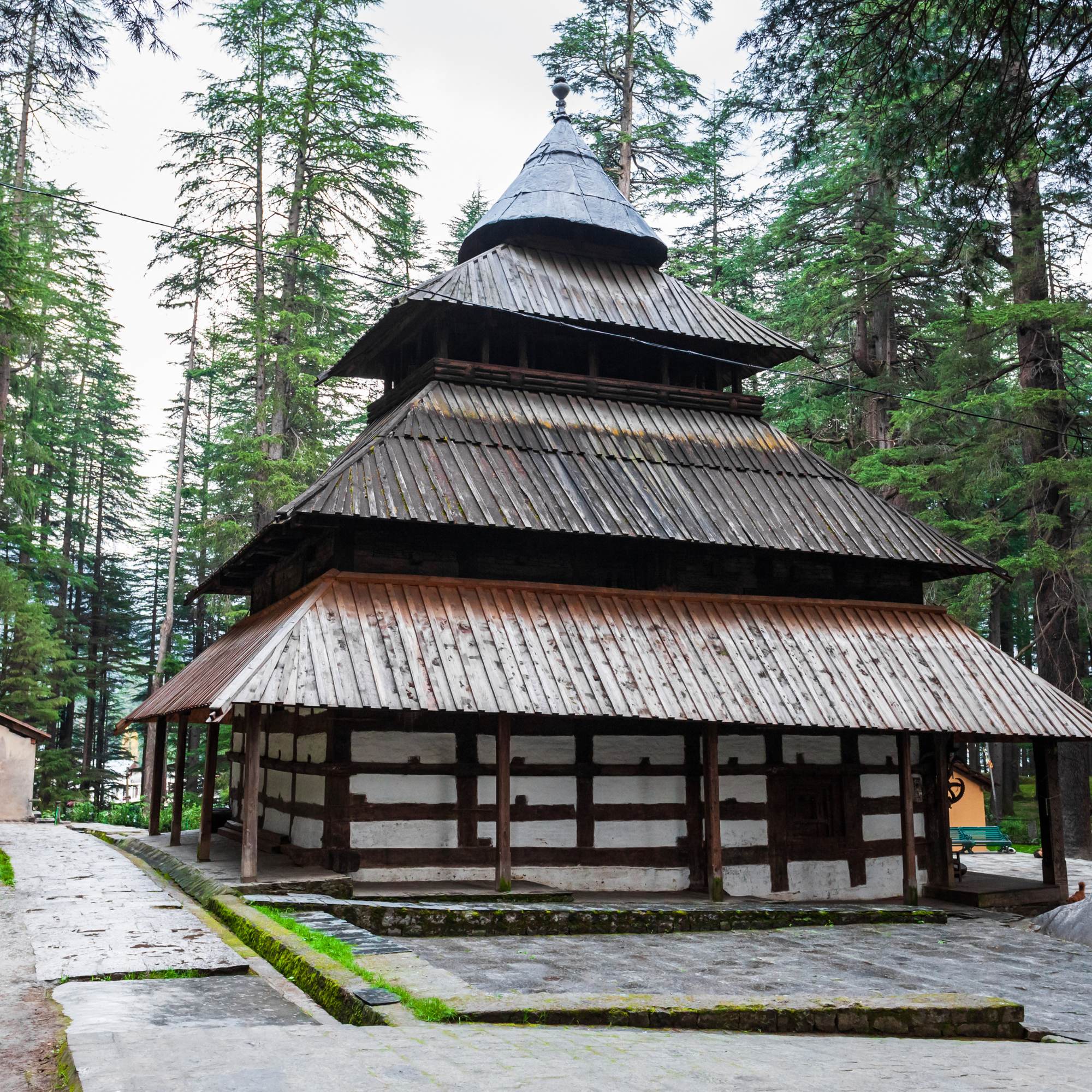Hadimba Devi Temple in Manali set in the Dhungri cedar forest of Himachal Pradesh