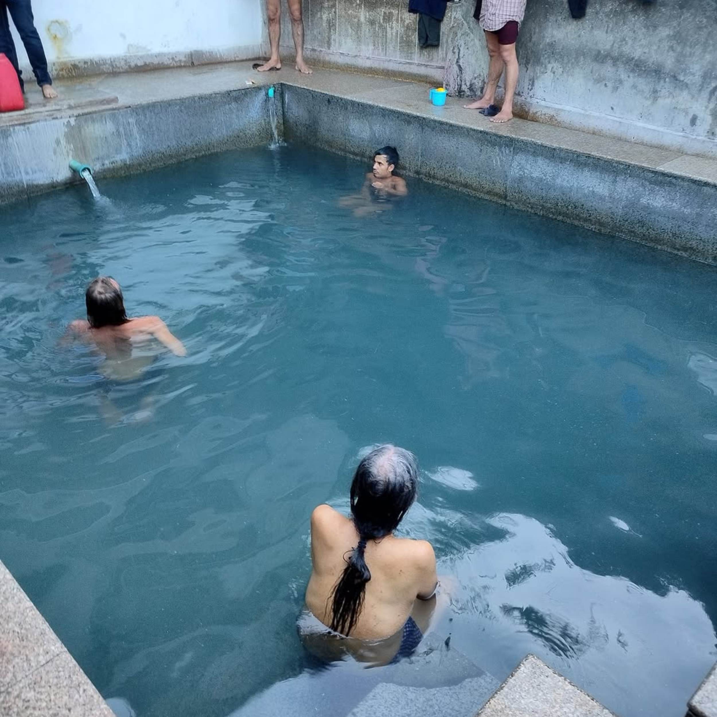 Natural hot springs at the Vashisht Temple complex