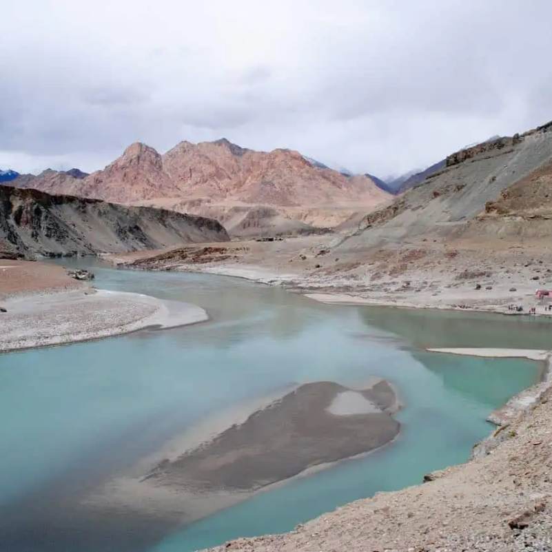 Famous Sangam Point river junction in Ladakh.jpg