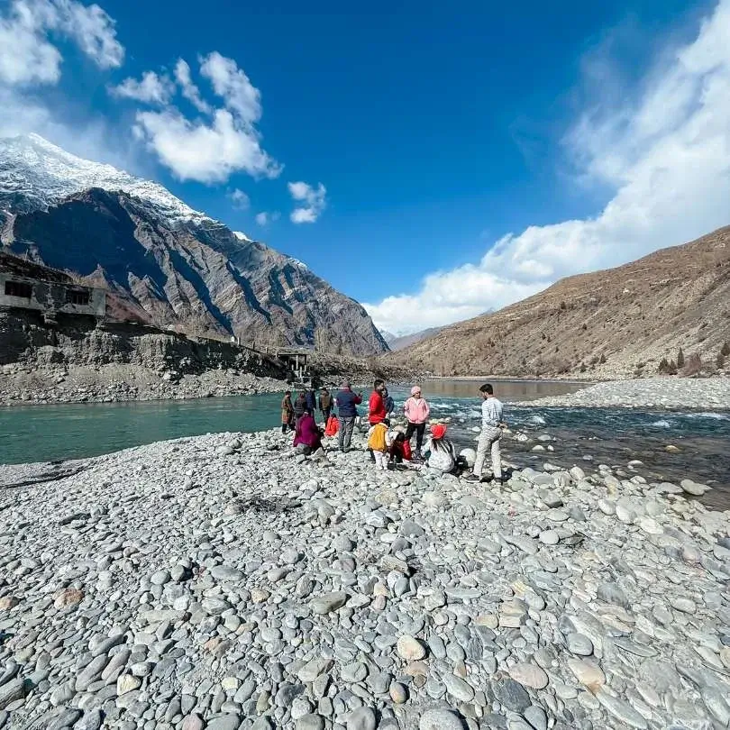 Riverside camping at Jispa on the Sissu Valley Escape trip