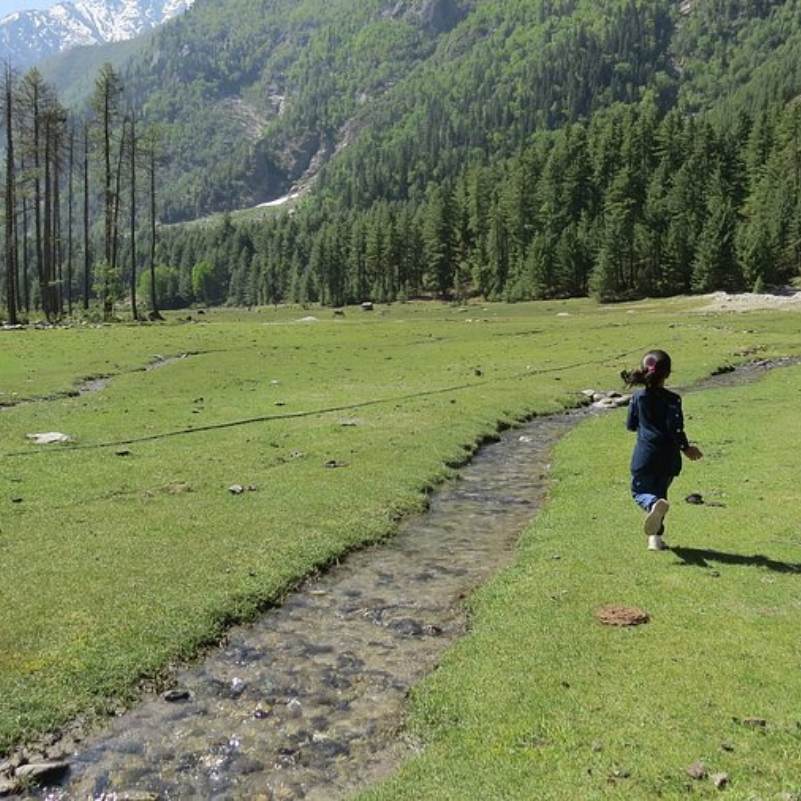 Rakcham village surrounded by mountains and river