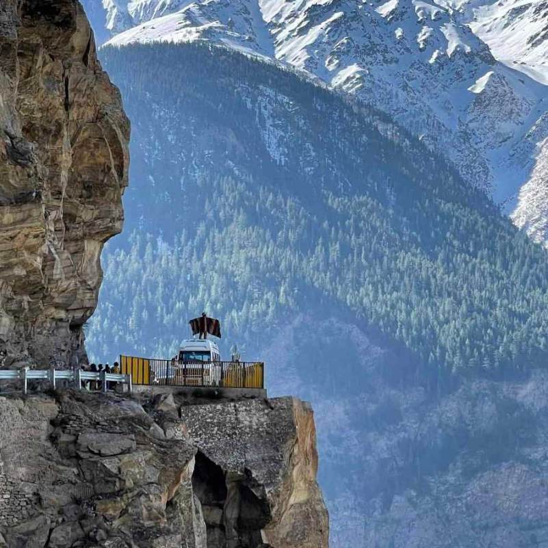 Mountain valley panorama from Suicide Point in Kalpa