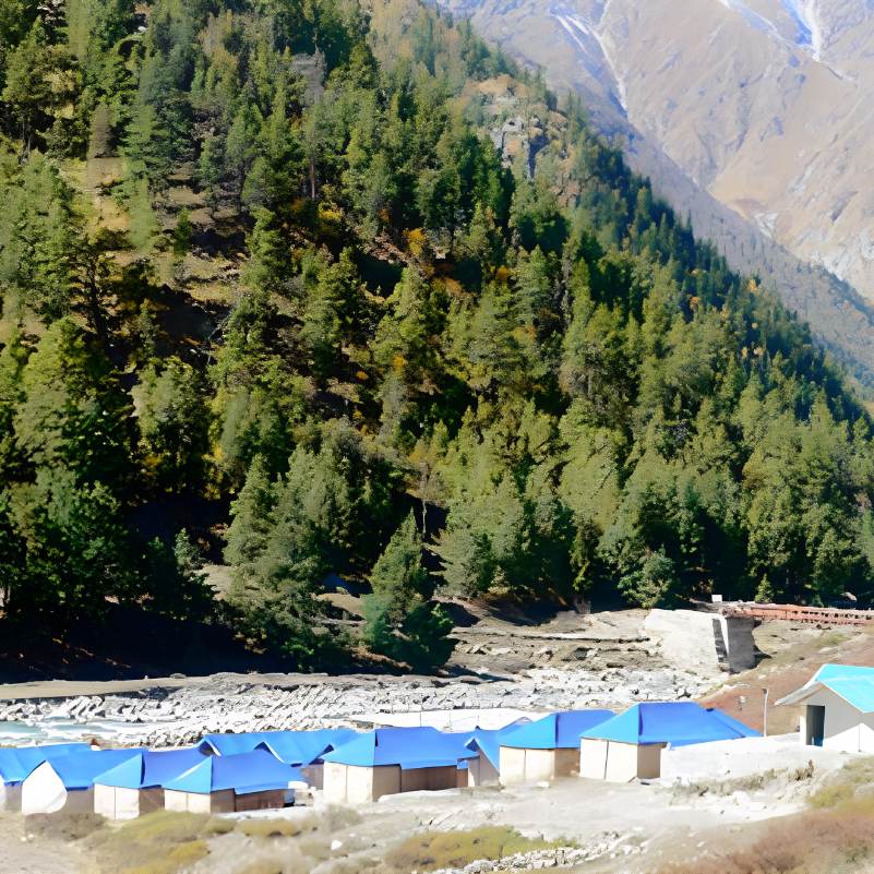Green meadows at Mastrang near Rakcham