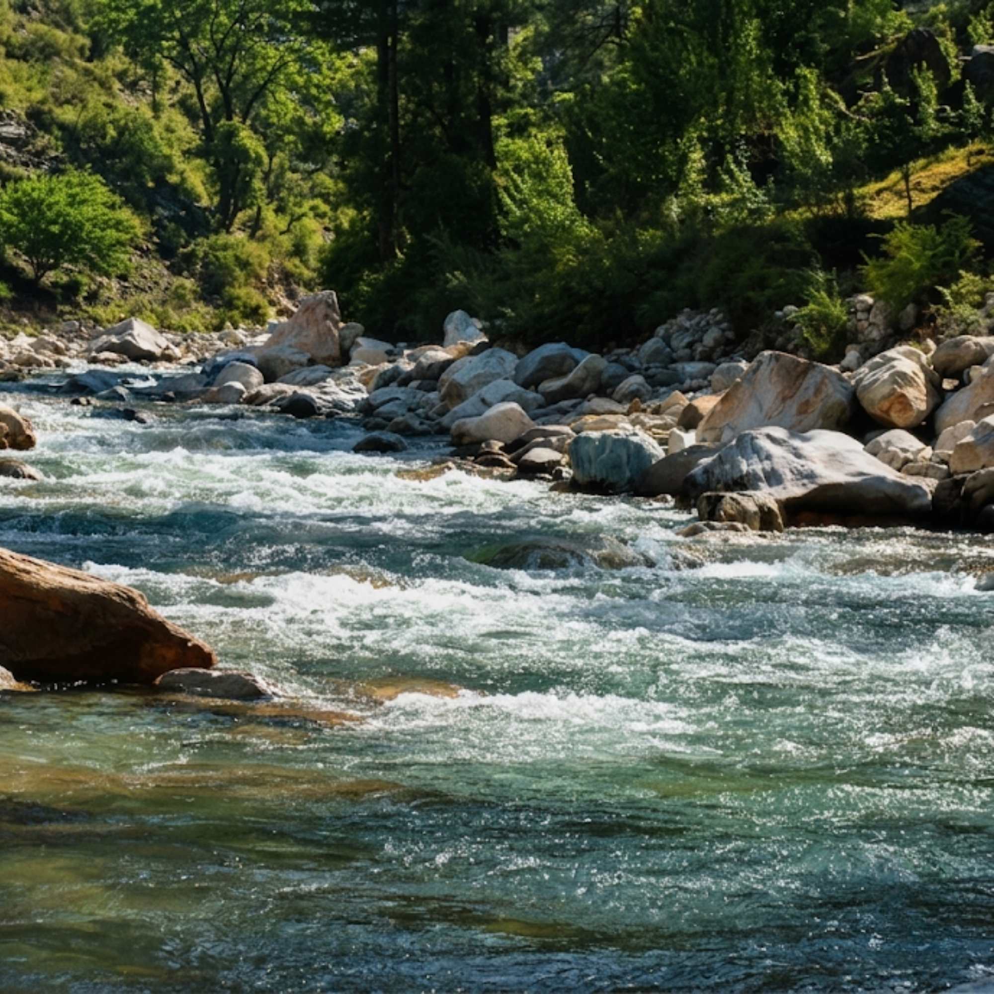 Natural beauty of the Sainj River near Shangarh in Himachal Pradesh.jpg