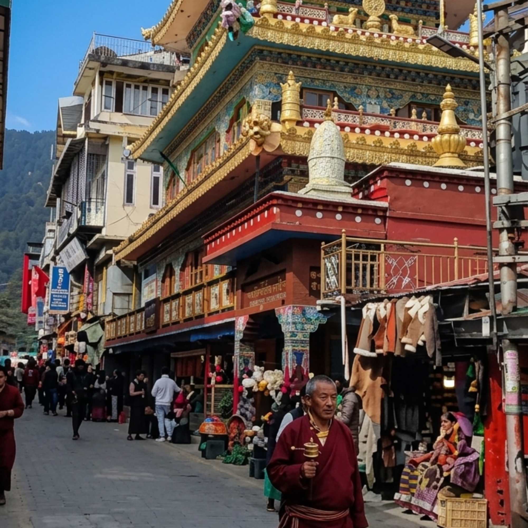 Local cafes and shops in McLeod Ganj Himachal Pradesh.jpg