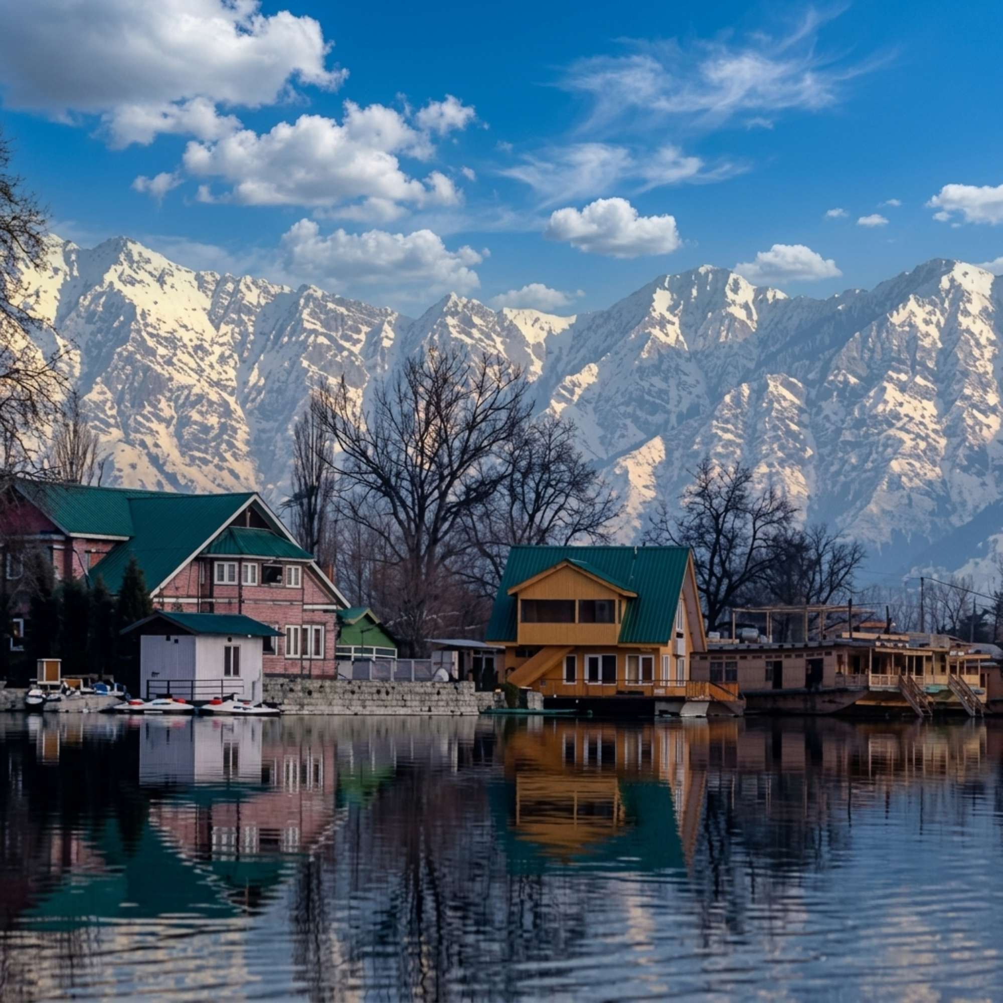Nigeen Lake Surrounded by Snow-Capped Mountains.jpg